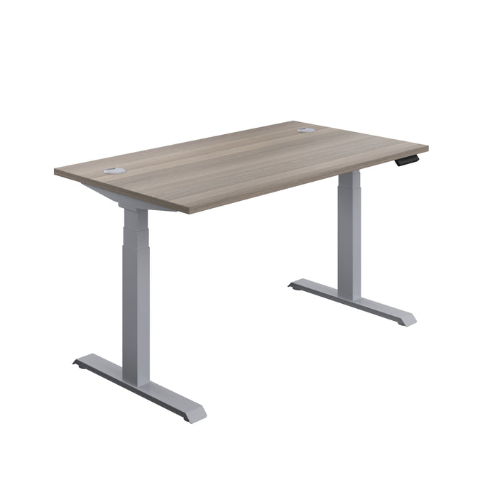 Economy Sit Stand Desk (FSC) | 1800 X 800 | Grey Oak/Silver