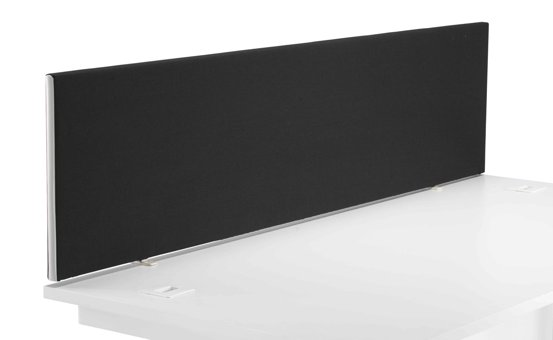 Straight Upholstered Desktop Screen | 1800mm | Black