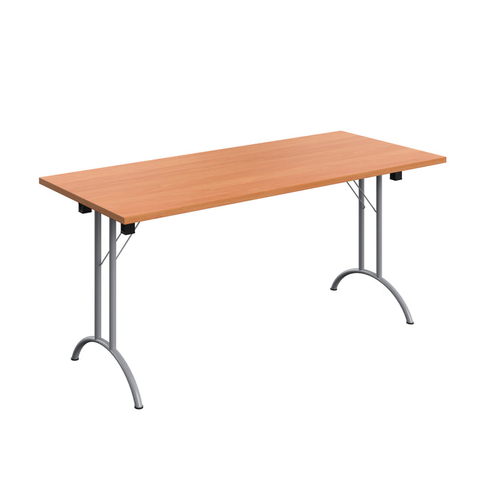 One Union Rectangular Folding Table (FSC) | 1600 X 700 | Nova Oak/Silver