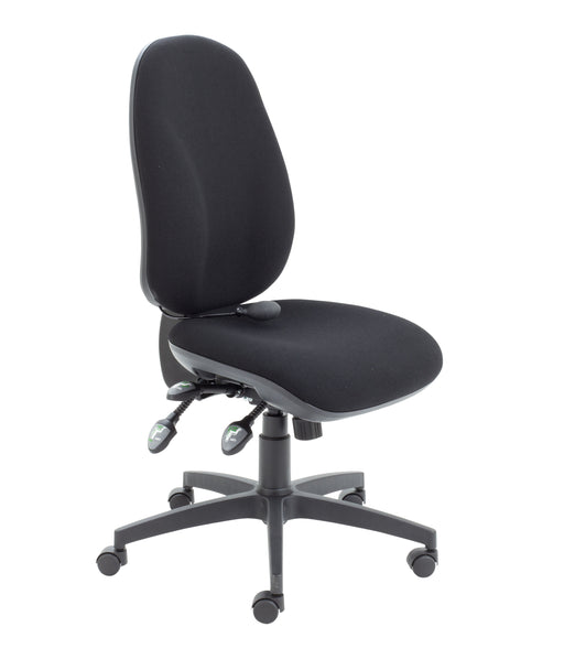 Maxi Ergo Chair with Lumbar Pump | No Arms | Black