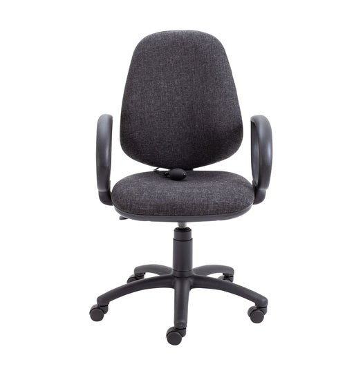 Calypso Ergo 2 Lever Office Chair with Lumbar Pump | Fixed Arms | Charcoal