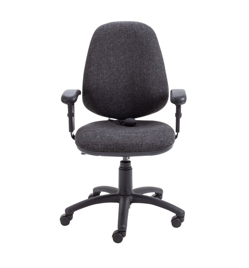 Calypso Ergo 2 Lever Office Chair with Lumbar Pump | Adjustable Arms | Charcoal