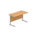 Office Rectangular Desk with Steel Single Upright Cantilever Frame (FSC) | 1200X600 | Norwegian Beech/Silver