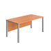 Goal Post Rectangular Desk (FSC) | 1200X600 | Beech/Silver