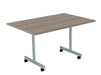 One Eighty Rectangular Tilting Table (FSC) | 1200 X 700 | Grey Oak/Silver