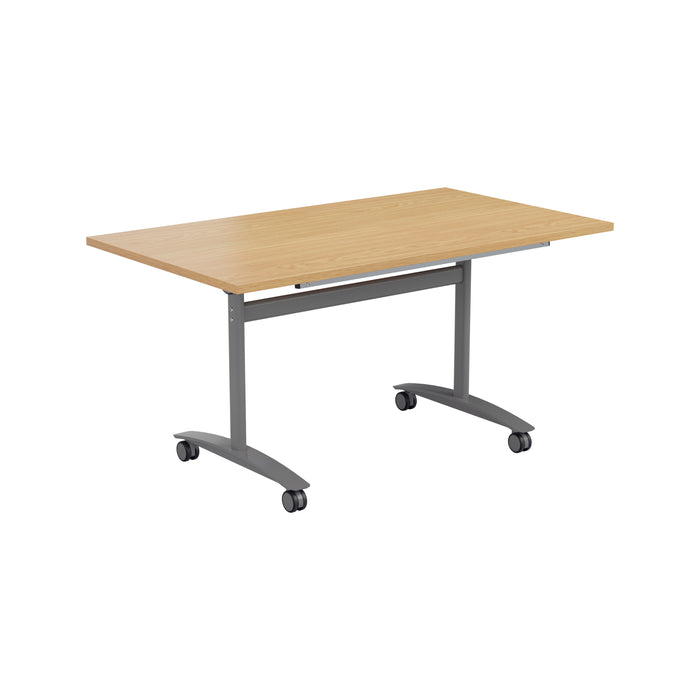 One Rectangular Tilting Table (FSC) | 1200 X 700 | Nova Oak/Silver