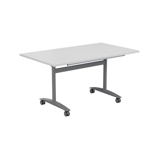 One Rectangular Tilting Table (FSC) | 1400 X 700 | White/Silver