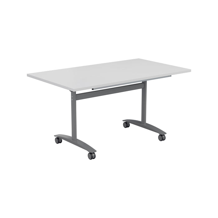 One Rectangular Tilting Table (FSC) | 1600 X 700 | White/Silver