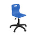 Titan Swivel Senior Chair with Plastic Base and Castors | Size 5-6 | Blue/Black