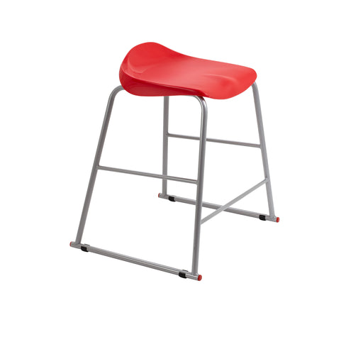 Titan Stool | Size 4 | Grey Frame | Red