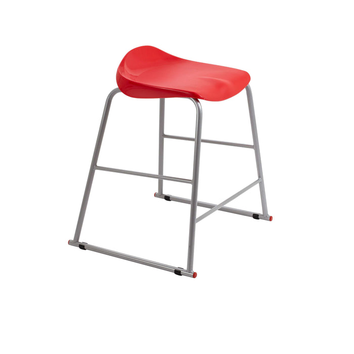 Titan Stool | Size 4 | Grey Frame | Red