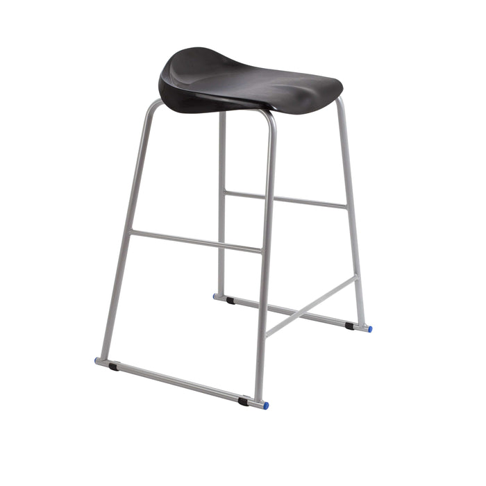 Titan Stool | Size 6 | Grey Frame | Black