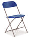 Flat Back Folding Chair | Blue