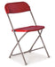 Flat Back Folding Chair | Burgundy