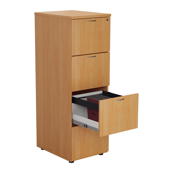 Essentials Filing Cabinet 4 Drawer (FSC) | Beech