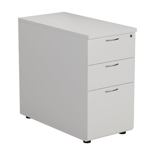 Essentials Desk High 3 Drawer Pedestal (FSC) | 800 Deep | White