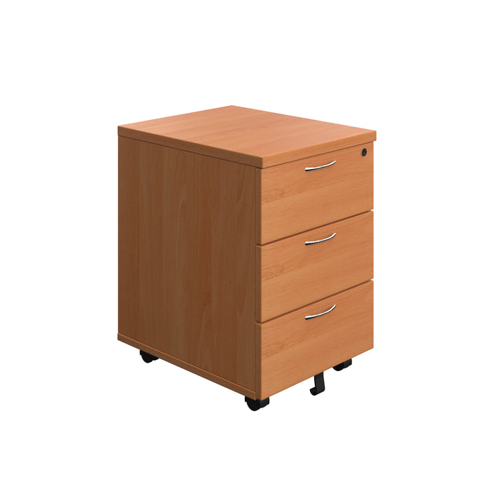 Mobile Pedestal 3 Drawer (FSC) | Beech