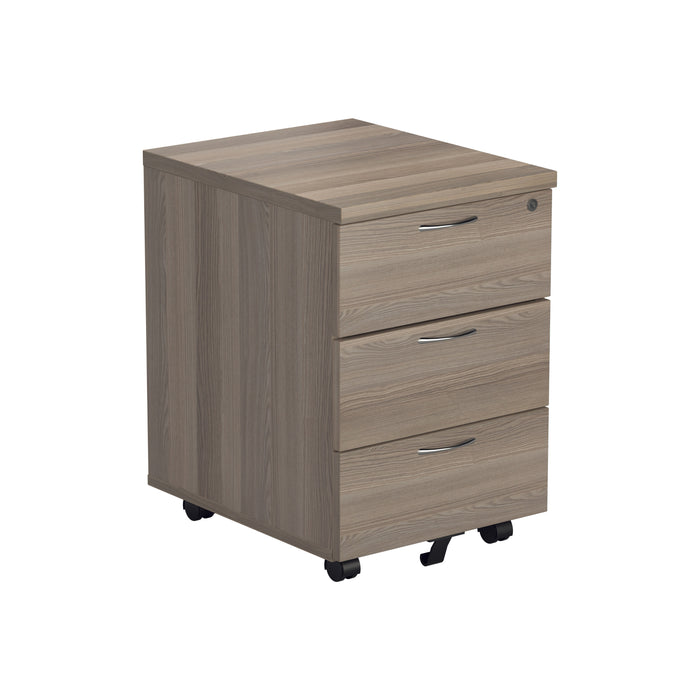 Mobile Pedestal 3 Drawer (FSC) | Grey Oak