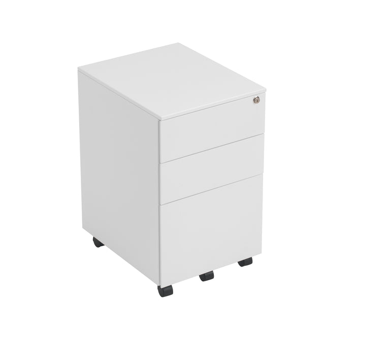 Under Desk Steel Pedestal 3 Drawers | White