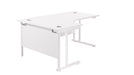 Twin Upright Left Hand Radial Desk (FSC) | 1600X1200 | White/White