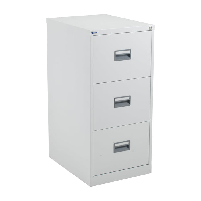 Steel 3 Drawer Filing Cabinet TALOS TC Group White 