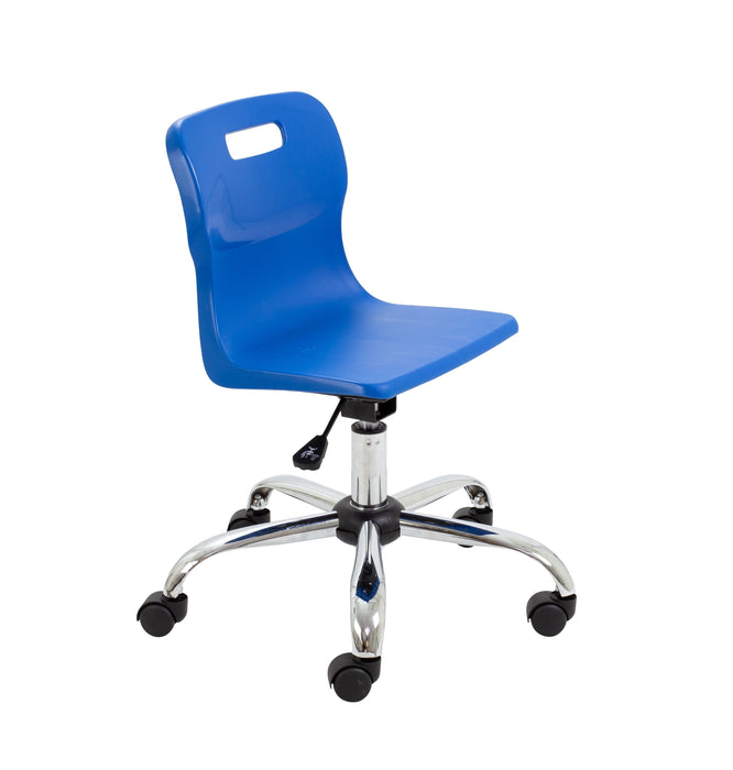 Titan Swivel Junior Chair Swivel TC Group Blue Castors 