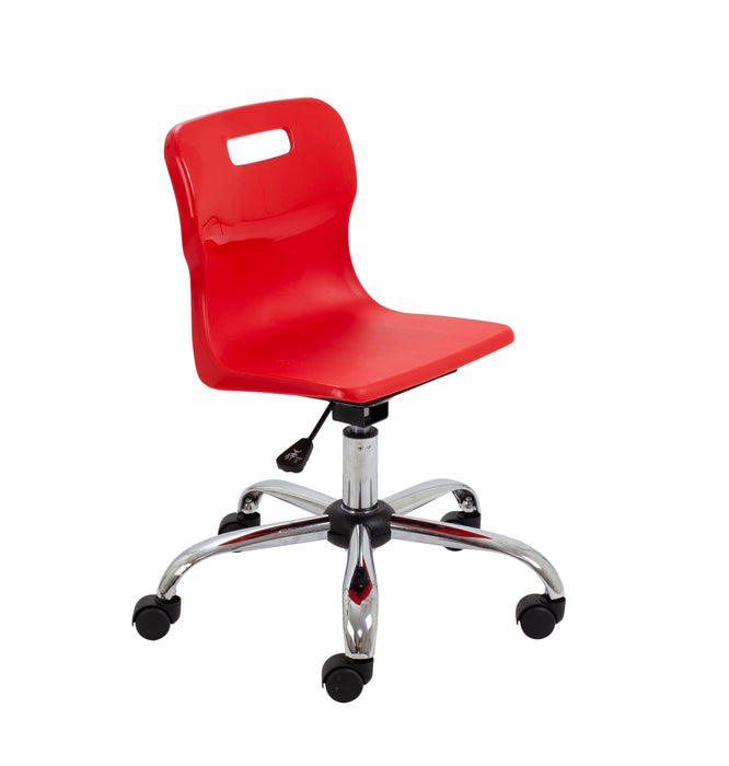 Titan Swivel Junior Chair Swivel TC Group Red Castors 