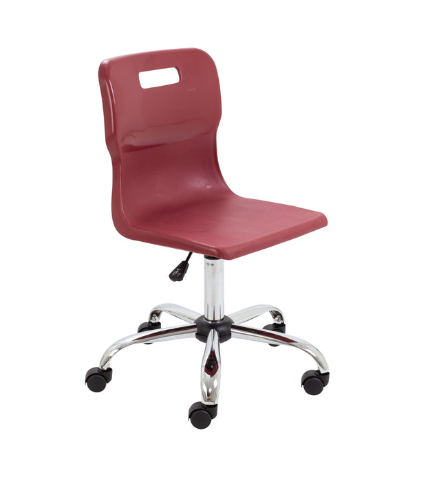 Titan Swivel Senior Chair Swivel TC Group Burgundy Castors 