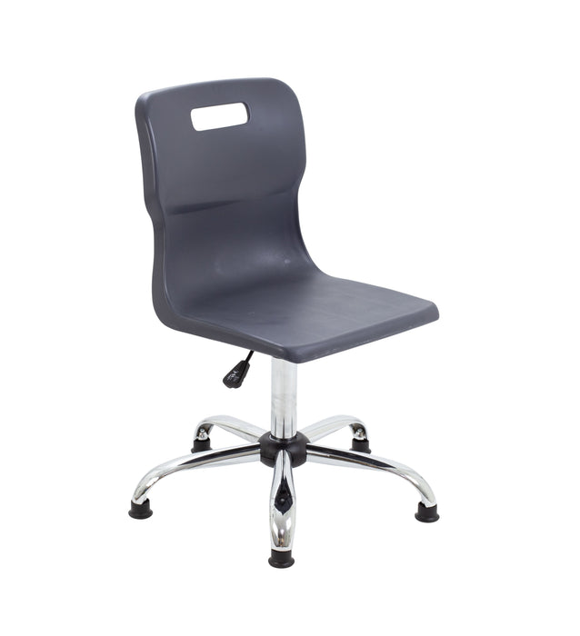 Titan Swivel Senior Chair Swivel TC Group Charcoal Glides 