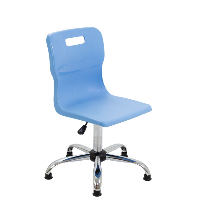 Titan Swivel Senior Chair Swivel TC Group Sky Blue Glides 