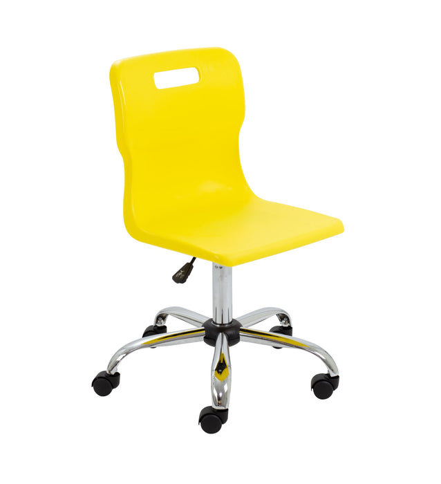 Titan Swivel Senior Chair Swivel TC Group Yellow Castors 