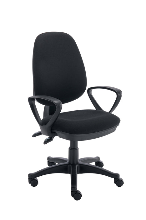 Versi Highback Operator Chair Office Chair, Fabric Office Chair TC Group Black Fixed 