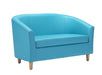 Vibrant Tub Sofa Wooden Feet SOFT SEATING & RECEP TC Group Light Blue 